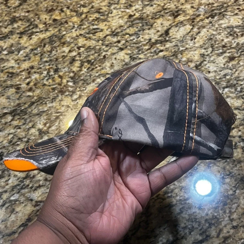 Pacific Headwear Chevy Bowtie Camo Hat Orange Stitching Adjustable‎ Style